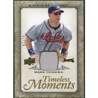 2008 Upper Deck UD A Piece of History Timeless Moments Jersey Gold #5 Mark Teixeira /75