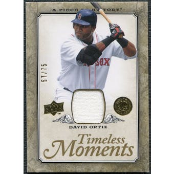 2008 Upper Deck UD A Piece of History Timeless Moments Jersey Gold #6 David Ortiz /75