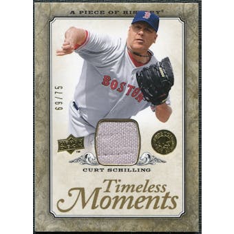 2008 Upper Deck UD A Piece of History Timeless Moments Jersey Gold #9 Curt Schilling /75