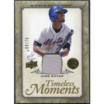 2008 Upper Deck UD A Piece of History Timeless Moments Jersey Gold #30 Jose Reyes /75