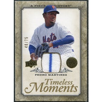 2008 Upper Deck UD A Piece of History Timeless Moments Jersey Gold #32 Pedro Martinez /75