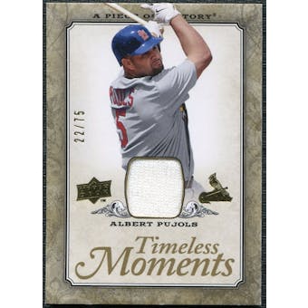 2008 Upper Deck UD A Piece of History Timeless Moments Jersey Gold #47 Albert Pujols /75