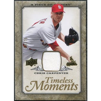 2008 Upper Deck UD A Piece of History Timeless Moments Jersey Gold #48 Chris Carpenter /75