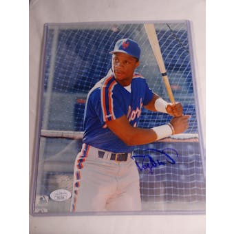 Darryl Strawberry New York Mets Autographed Baseball 8x10 Photo JSA COA #HH11526 (Reed Buy)