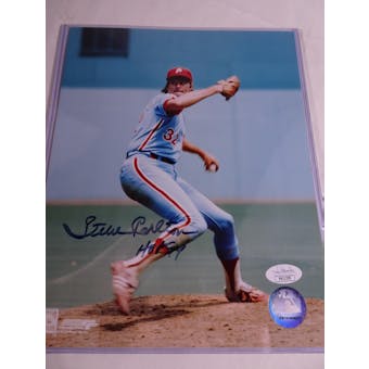 Steve Carlton Philadelphia Phillies Autographed Baseball 8x10 Photo (HOF 94) JSA COA #HH11559 (Reed Buy)