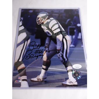 Bill Bergey Philadelphia Eagles Autographed Football 8x10 Photo JSA COA #HH11565 (Reed Buy)