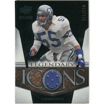2008 Upper Deck Icons Legendary Icons Jersey Silver #LI4 Brian Bosworth /150