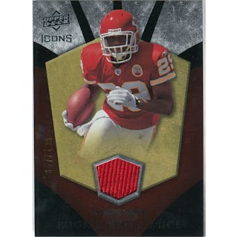 2008 Upper Deck Icons Rookie Brilliance Jersey Silver #RB17 Jamaal Charles /199