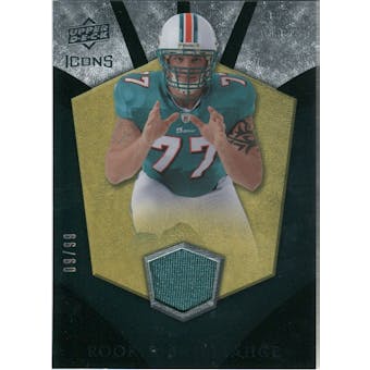 2008 Upper Deck Icons Rookie Brilliance Jersey Gold #RB2 Jake Long /99