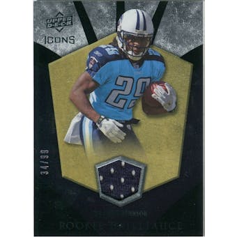 2008 Upper Deck Icons Rookie Brilliance Jersey Gold #RB5 Chris Johnson /99
