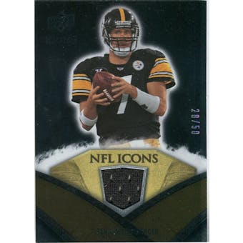 2008 Upper Deck Icons NFL Icons Jersey Gold #NFL4 Ben Roethlisberger /50