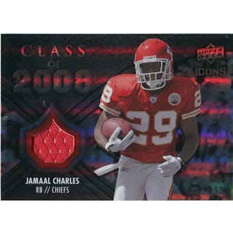 2008 Upper Deck Icons Class of 2008 Jersey Silver #CO18 Jamaal Charles /199