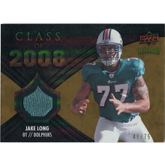 2008 Upper Deck Icons Class of 2008 Jersey Gold #CO7 Jake Long /75