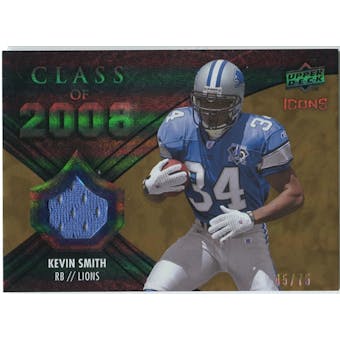 2008 Upper Deck Icons Class of 2008 Jersey Gold #CO23 Kevin Smith /75