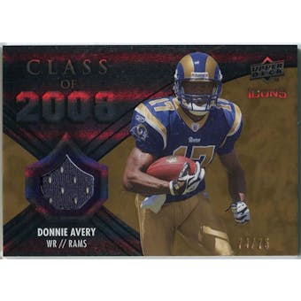 2008 Upper Deck Icons Class of 2008 Jersey Gold #CO25 Donnie Avery /75