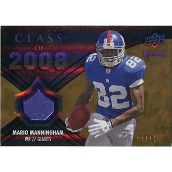 2008 Upper Deck Icons Class of 2008 Jersey Gold #CO27 Mario Manningham /75