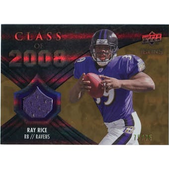 2008 Upper Deck Icons Class of 2008 Jersey Gold #CO32 Ray Rice /75