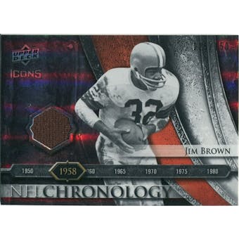 2008 Upper Deck Icons NFL Chronology Jersey Silver #CHR2 Jim Brown /150
