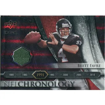 2008 Upper Deck Icons NFL Chronology Jersey Silver #CHR16 Brett Favre /150