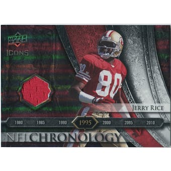 2008 Upper Deck Icons NFL Chronology Jersey Silver #CHR18 Jerry Rice /150
