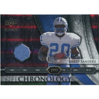 2008 Upper Deck Icons NFL Chronology Jersey Silver #CHR21 Barry Sanders /150