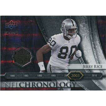 2008 Upper Deck Icons NFL Chronology Jersey Silver #CHR31 Jerry Rice /150