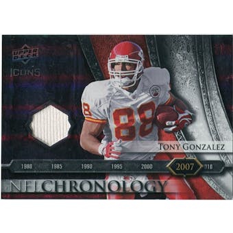 2008 Upper Deck Icons NFL Chronology Jersey Silver #CHR37 Tony Gonzalez /150