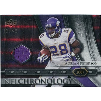 2008 Upper Deck Icons NFL Chronology Jersey Silver #CHR38 Adrian Peterson /150