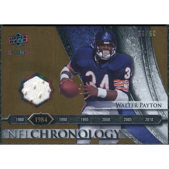 2008 Upper Deck Icons NFL Chronology Jersey Gold #CHR13 Walter Payton /50
