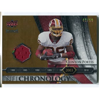 2008 Upper Deck Icons NFL Chronology Jersey Gold #CHR30 Clinton Portis /50