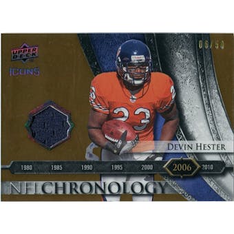 2008 Upper Deck Icons NFL Chronology Jersey Gold #CHR34 Devin Hester /50