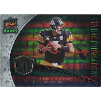 2008 Upper Deck Icons Future Foundations Jersey Silver #FF3 Ben Roethlisberger /199