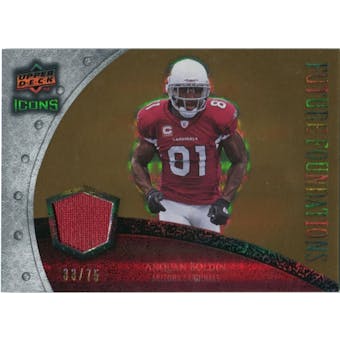 2008 Upper Deck Icons Future Foundations Jersey Gold #FF2 Anquan Boldin /75