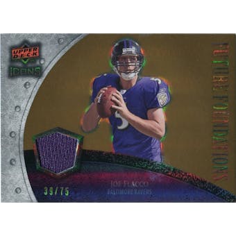 2008 Upper Deck Icons Future Foundations Jersey Gold #FF16 Joe Flacco /75