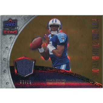 2008 Upper Deck Icons Future Foundations Jersey Gold #FF25 Vince Young /75