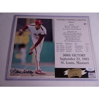 Steve Carlton Philadelphia Phillies Autographed Baseball 8x10 Photo JSA COA #HH11573 (Reed Buy)