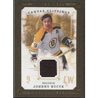 2008/09 Upper Deck UD Masterpieces Canvas Clippings Brown #CCBU Johnny Bucyk