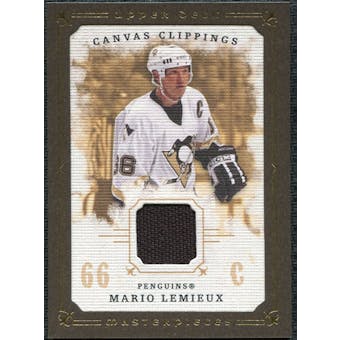 2008/09 Upper Deck UD Masterpieces Canvas Clippings Brown #CCML Mario Lemieux