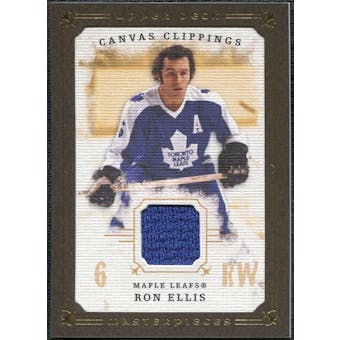 2008/09 Upper Deck UD Masterpieces Canvas Clippings Brown #CCRE Ron Ellis