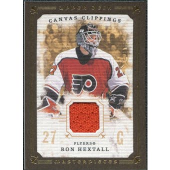 2008/09 Upper Deck UD Masterpieces Canvas Clippings Brown #CCRH Ron Hextall