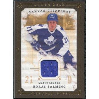 2008/09 Upper Deck UD Masterpieces Canvas Clippings Brown #CCSG Borje Salming