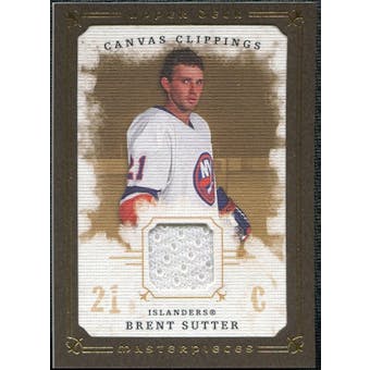2008/09 Upper Deck UD Masterpieces Canvas Clippings Brown #CCSU Brent Sutter