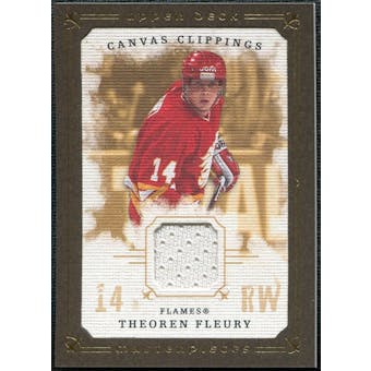 2008/09 Upper Deck UD Masterpieces Canvas Clippings Brown #CCTF Theoren Fleury