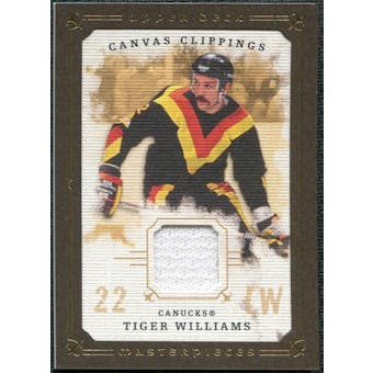 2008/09 Upper Deck UD Masterpieces Canvas Clippings Brown #CCTW Tiger Williams