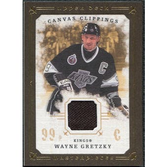 2008/09 Upper Deck UD Masterpieces Canvas Clippings Brown #CCWG Wayne Gretzky