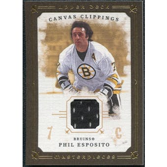 2008/09 Upper Deck UD Masterpieces Canvas Clippings Brown #CCPE1 Phil Esposito