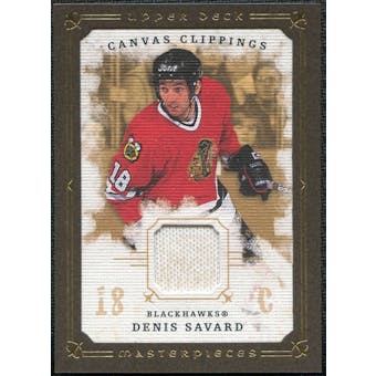 2008/09 Upper Deck UD Masterpieces Canvas Clippings Brown #CCSA1 Denis Savard