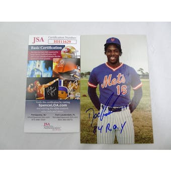 Dwight Gooden 1986 New York Mets Autographed Baseball Postcard (84 ROY) JSA COA #HH11629 (Reed Buy)