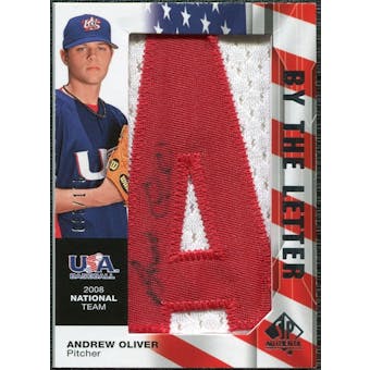 2008 Upper Deck SP Authentic USA National Team By the Letter Autographs #AO Andrew Oliver /105