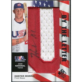 2008 Upper Deck SP Authentic USA National Team By the Letter Autographs #HM Hunter Morris /106